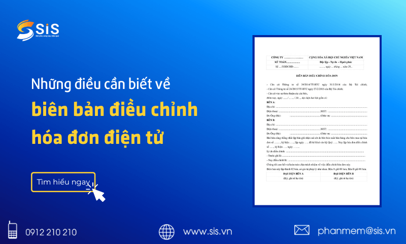 Những điều cần biết về biên bản điều chỉnh hóa đơn điện tử